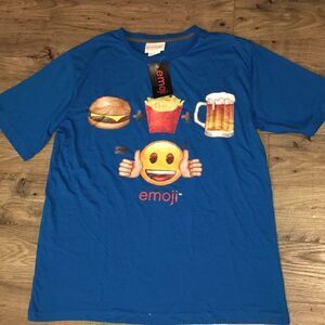 Funny Emoji thumbs up beer fries burger t shirt